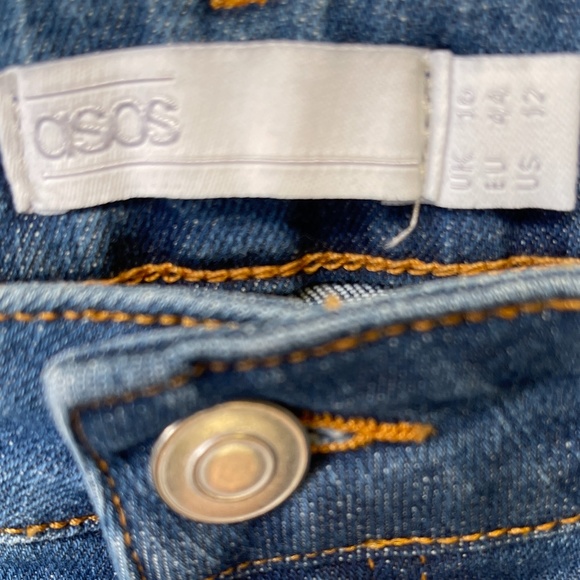 ASOS | Two Toned High Waisted Wide Legged Gaucho Jeans - Picture 10 of 12